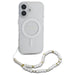Guess IML Glitter With Pearl Strap MagSafe iPhone 16 Plus Case - Clear - Cell phone cases and covers<<<HurtelXML