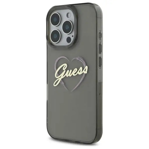 Guess IML Heart Case for iPhone 16 Pro - Black - Cell phone cases and covers<<<HurtelXML