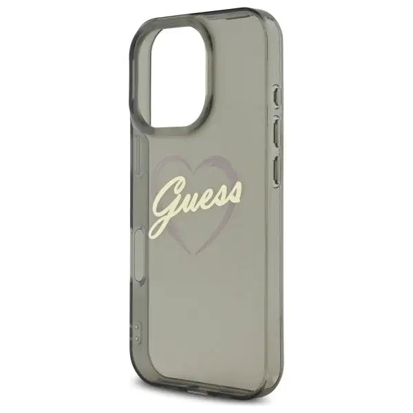 Guess IML Heart Case for iPhone 16 Pro Max - Black - Cell phone cases and covers<<<HurtelXML