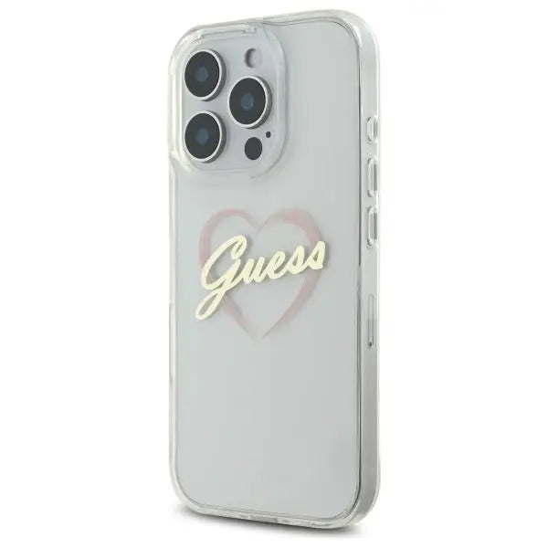 Guess IML Heart Case for iPhone 16 Pro Max - Transparent - Cell phone cases and covers<<<HurtelXML