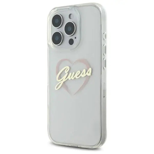 Guess IML Heart Case for iPhone 16 Pro - Transparent - Cell phone cases and covers<<<HurtelXML