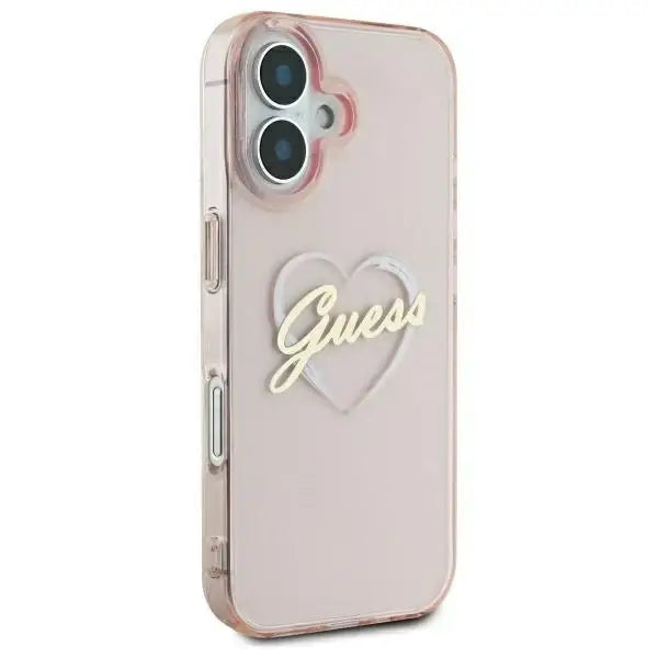 Guess IML Heart iPhone 16 Case - Pink - Cell phone cases and covers<<<HurtelXML
