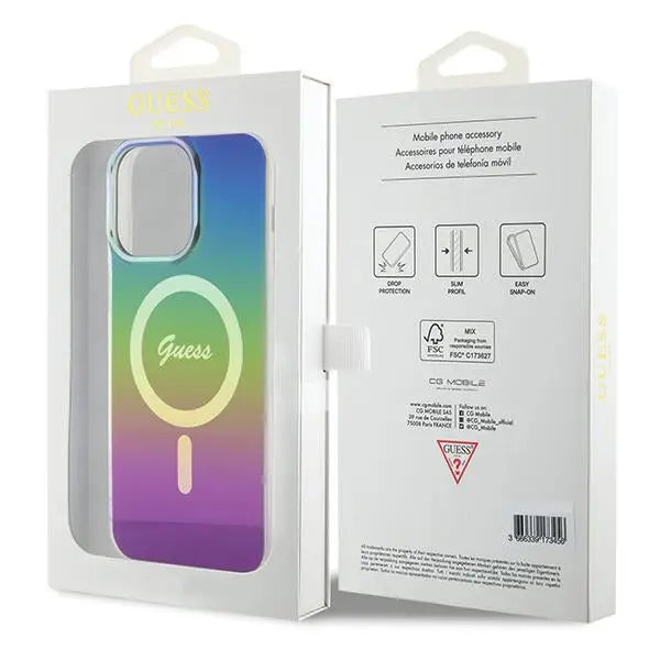 Guess IML Iridescent MagSafe case for iPhone 15 Pro Max 6.7’’ - multicolor - Cell phone cases and covers<<<HurtelXML