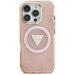 Guess IML Metal Glitter 4G Circle Triangle MagSafe Case for iPhone 16 Pro - Pink - Cell phone cases