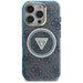 Guess IML Metal Glitter 4G Circle Triangle MagSafe Case for iPhone 16 Pro Max - Blue - Cell phone cases