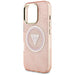 Guess IML Metal Glitter 4G Circle Triangle MagSafe Case for iPhone 16 Pro Max - Pink - Cell phone cases