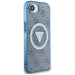 Guess IML Metal Glitter 4G Circle Triangle MagSafe Case for iPhone 16e - Blue - Cell phone cases and covers<<<HurtelXML
