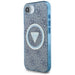 Guess IML Metal Glitter 4G Circle Triangle MagSafe Case for iPhone 16e - Blue - Cell phone cases and covers<<<HurtelXML