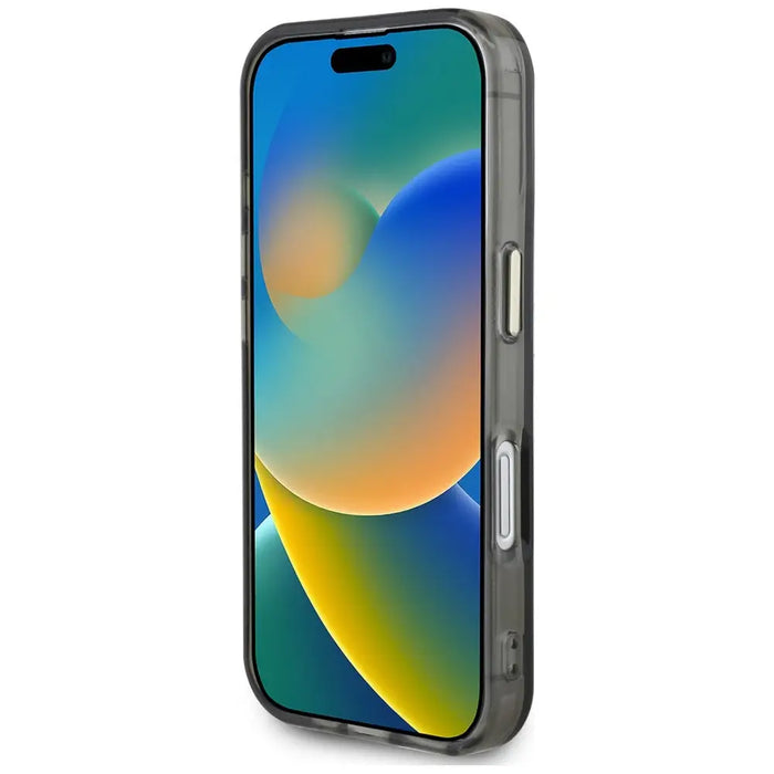 Guess IML Metal Mountain Logo MagSafe case for iPhone 16 - black - Cell phone cases and covers<<<HurtelXML