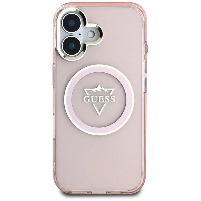 Guess IML Metal Mountain Logo MagSafe iPhone 16 Case - Pink - Cell phone cases and covers<<<HurtelXML