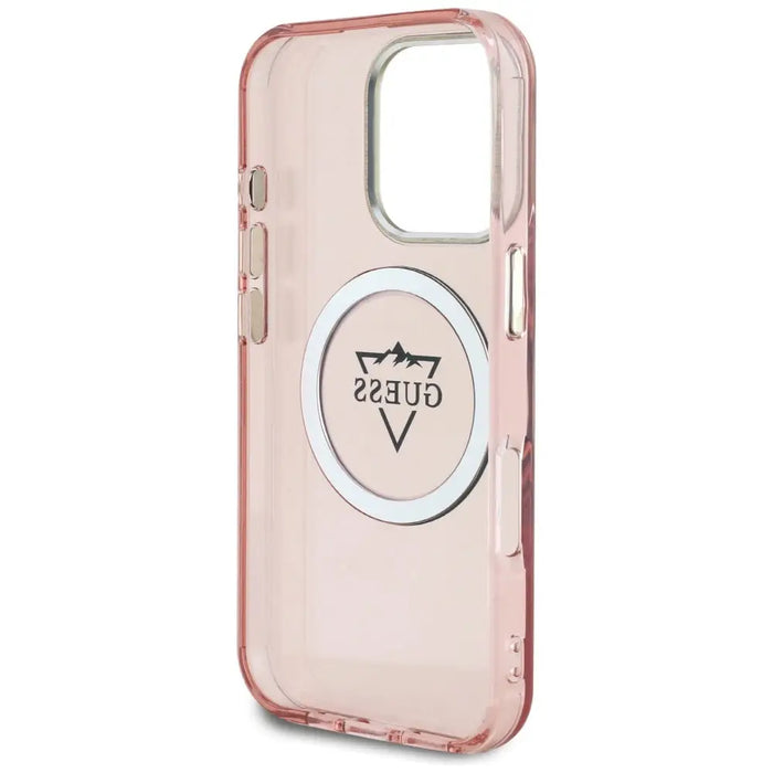 Guess IML Metal Mountain Logo MagSafe iPhone 16 Pro Case - Pink - Cell phone cases and covers<<<HurtelXML
