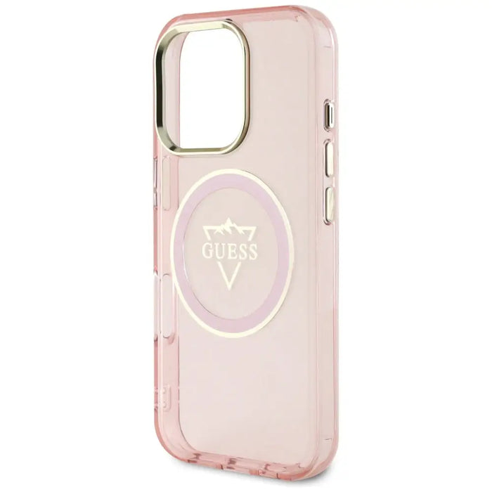 Guess IML Metal Mountain Logo MagSafe iPhone 16 Pro Case - Pink - Cell phone cases and covers<<<HurtelXML