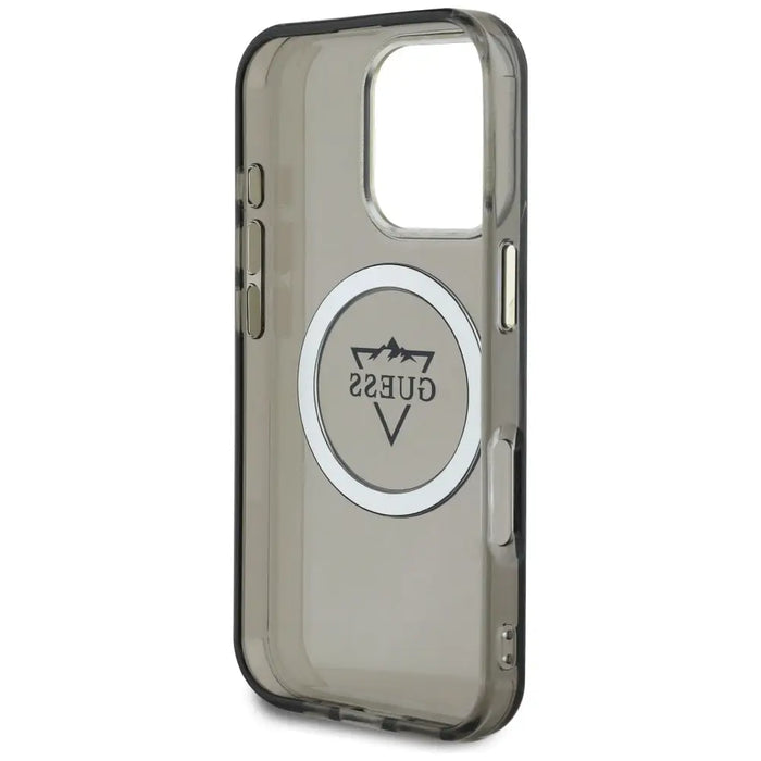 Guess IML Metal Mountain Logo MagSafe iPhone 16 Pro Max Case - Black - Cell phone cases and covers<<<HurtelXML