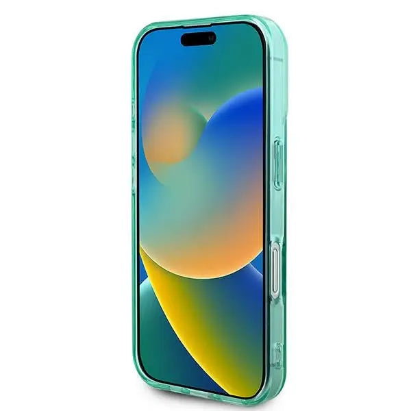 Guess IML Rhinestones MagSafe iPhone 16 Case - Green - Cell phone cases and covers<<<HurtelXML