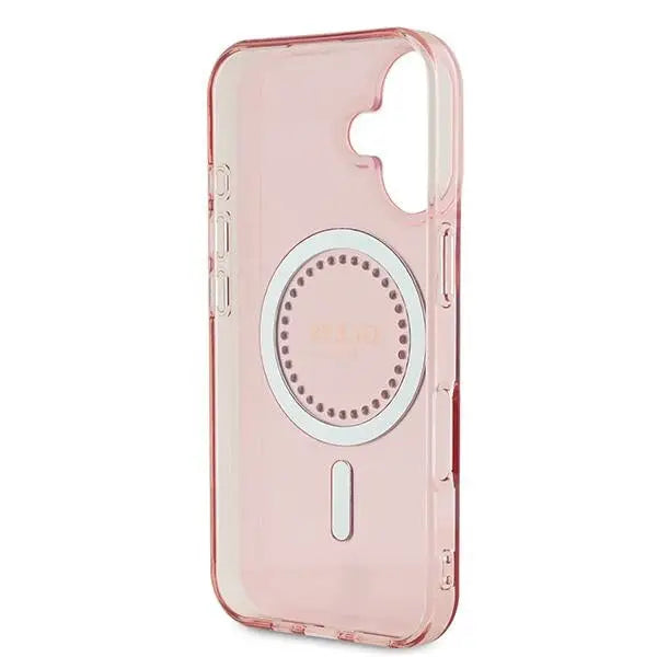 Guess IML Rhinestones MagSafe iPhone 16 Case - Pink - Cell phone cases and covers<<<HurtelXML