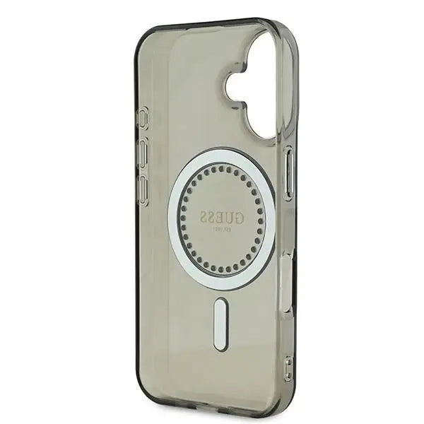 Guess IML Rhinestones MagSafe iPhone 16 Plus Case - Black - Cell phone cases and covers<<<HurtelXML
