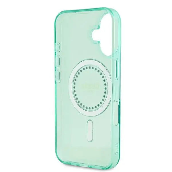 Guess IML Rhinestones MagSafe iPhone 16 Plus Case - Green - Cell phone cases and covers<<<HurtelXML
