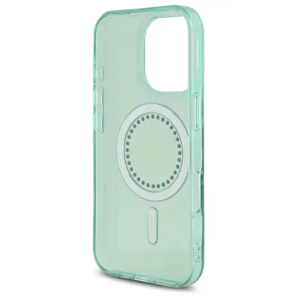 Guess IML Rhinestones MagSafe iPhone 16 Pro Case - Green - Cell phone cases and covers<<<HurtelXML
