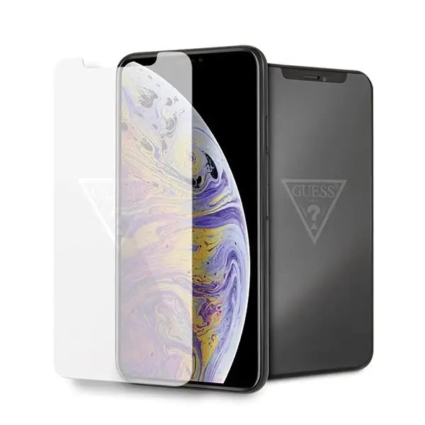 Guess Invisible Logo Tempered Glass for iPhone Xs Max - Cell phone tempered glass<<<HurtelXML