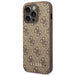 Guess iPhone 14 Pro Max 4G Metal Gold Logo Series Case - Brown - Cell phone cases and covers<<<HurtelXML