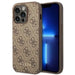 Guess iPhone 14 Pro Max 4G Metal Gold Logo Series Case - Brown - Cell phone cases and covers<<<HurtelXML