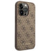 Guess iPhone 14 Pro Max 4G Metal Gold Logo Series Case - Brown - Cell phone cases and covers<<<HurtelXML
