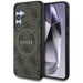 Guess Leather 4G Colored Ring Classic Logo MagSafe Samsung Galaxy S25 Plus case brown - Cell phone cases