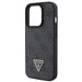 Guess Leather 4G Diamond Triangle case for iPhone 15 Pro Max - black - Cell phone cases and covers<<<HurtelXML