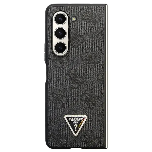 Guess Leather 4G Diamond Triangle case for Samsung Galaxy Z Fold 5 - black - Cell phone cases and covers<<<HurtelXML