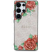 Guess Leather 4G Flowers Print Metal Classic Logo MagSafe Case for Samsung Galaxy S25 Ultra - Pink - Cell phone cases