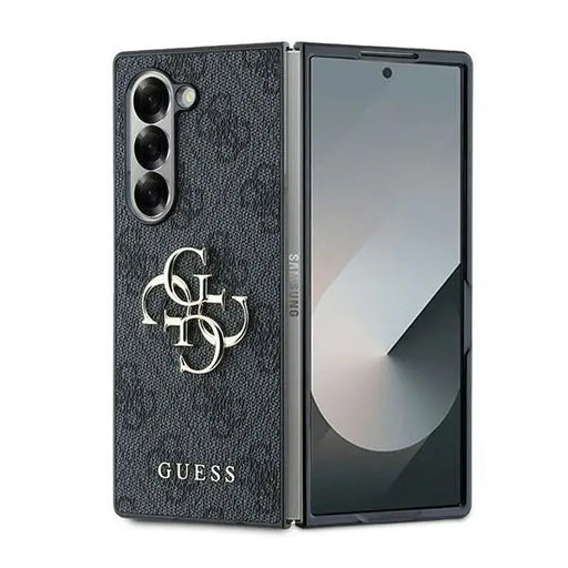 Guess Leather 4G Metal Logo Case for Samsung Galaxy Z Fold 6 - Black - Cell phone cases and covers<<<HurtelXML