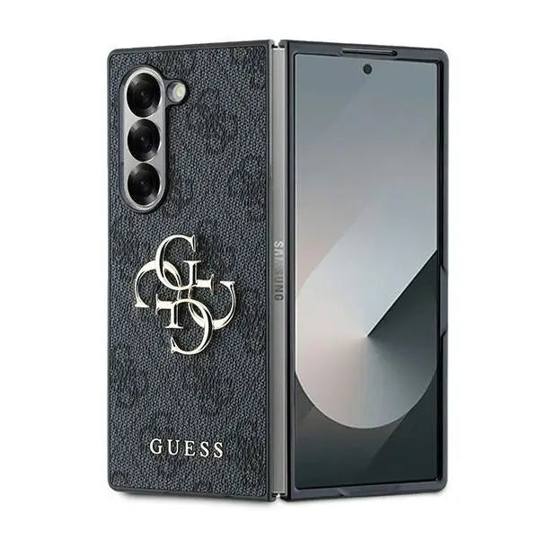 Guess Leather 4G Metal Logo Case for Samsung Galaxy Z Fold 6 - Black - Cell phone cases and covers<<<HurtelXML
