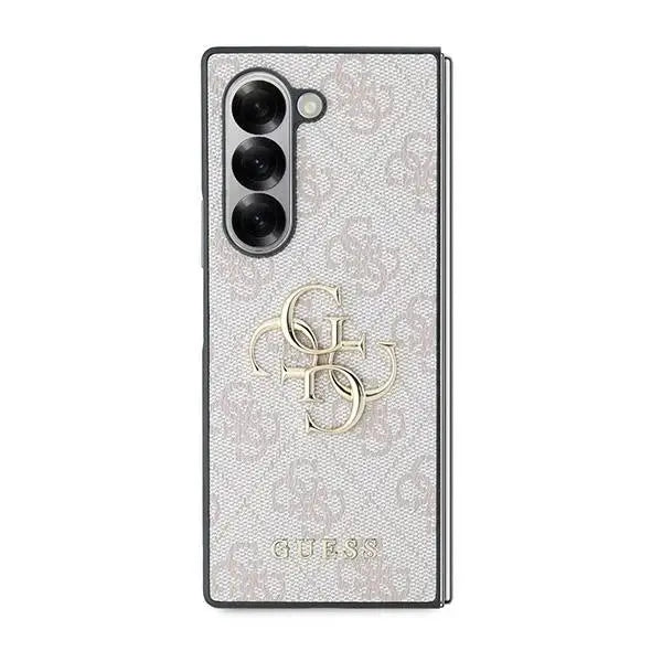 Guess Leather 4G Metal Logo Case for Samsung Galaxy Z Fold 6 - Pink - Cell phone cases and covers<<<HurtelXML