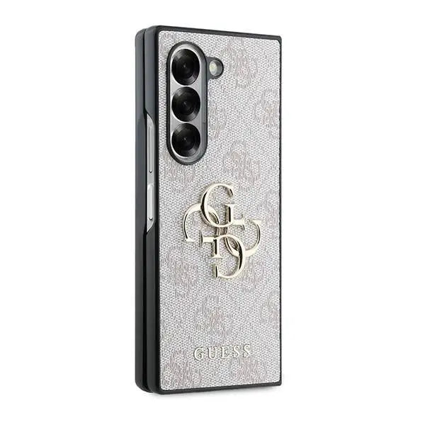 Guess Leather 4G Metal Logo Case for Samsung Galaxy Z Fold 6 - Pink - Cell phone cases and covers<<<HurtelXML