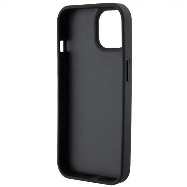 Guess Leather 4G Stamped case for iPhone 15 - black - Cell phone cases and covers<<<HurtelXML