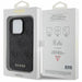 Guess Leather 4G Stamped case for iPhone 15 Pro - black - Cell phone cases and covers<<<HurtelXML