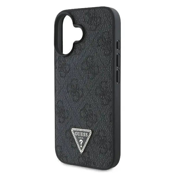 Guess Leather 4G Triangle Strass MagSafe Case for iPhone 16 Plus - Black - Cell phone cases and covers<<<HurtelXML