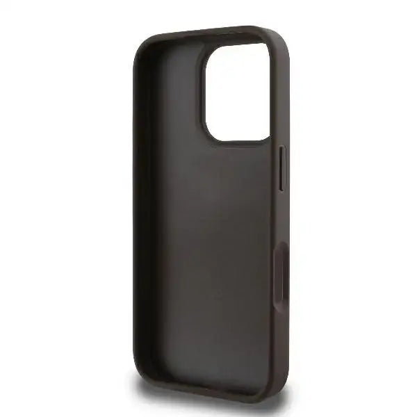 Guess Leather 4G Triangle Strass MagSafe Case for iPhone 16 Pro - Brown - Cell phone cases and covers<<<HurtelXML