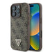 Guess Leather 4G Triangle Strass MagSafe Case for iPhone 16 Pro - Brown - Cell phone cases and covers<<<HurtelXML