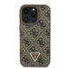 Guess Leather 4G Triangle Strass MagSafe Case for iPhone 16 Pro - Brown - Cell phone cases and covers<<<HurtelXML