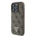 Guess Leather 4G Triangle Strass MagSafe Case for iPhone 16 Pro - Brown - Cell phone cases and covers<<<HurtelXML