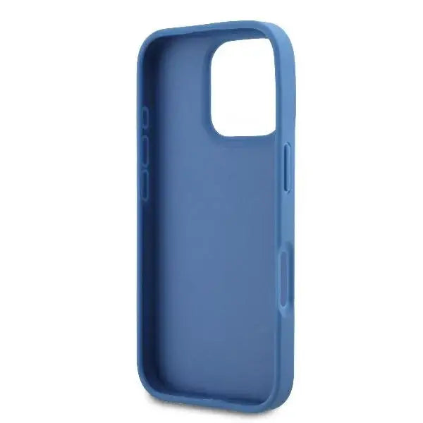 Guess Leather 4G Triangle Strass MagSafe Case for iPhone 16 Pro Max - Blue - Cell phone cases and covers<<<HurtelXML