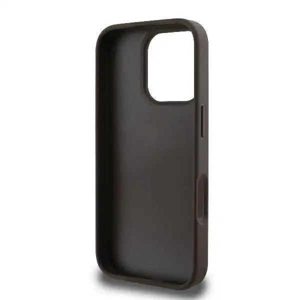 Guess Leather 4G Triangle Strass MagSafe Case for iPhone 16 Pro Max - Brown - Cell phone cases and covers<<<HurtelXML