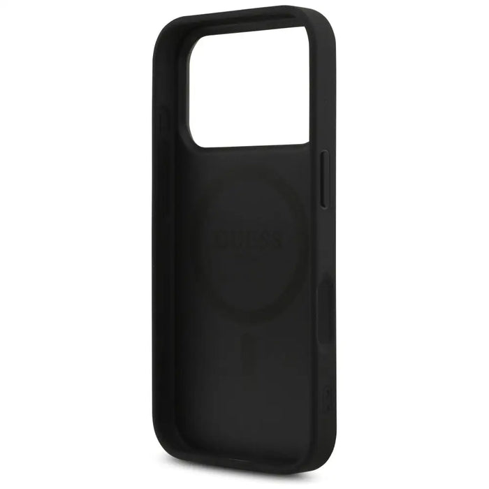 Guess Leather 4G Triangle Strass MagSafe Case for iPhone 17 Pro - Black - Cell phone cases and covers<<<HurtelXML