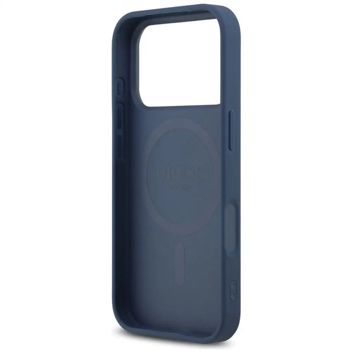Guess Leather 4G Triangle Strass MagSafe Case for iPhone 17 Pro - Blue - Cell phone cases and covers<<<HurtelXML