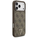 Guess Leather 4G Triangle Strass MagSafe Case for iPhone 17 Pro Max - Brown - Cell phone cases and covers<<<HurtelXML