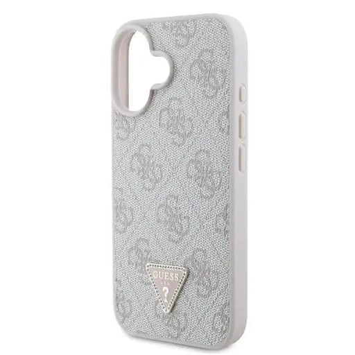 Guess Leather 4G Triangle Strass MagSafe iPhone 16 Case - Pink - Cell phone cases and covers<<<HurtelXML
