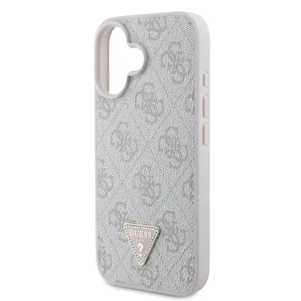 Guess Leather Metal Logo Strass Crossbody Case for iPhone 16 - Pink - Cell phone cases and covers<<<HurtelXML