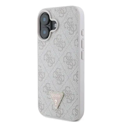 Guess Leather Metal Logo Strass Crossbody Case for iPhone 16 - Pink - Cell phone cases and covers<<<HurtelXML