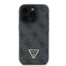 Guess Leather Metal Logo Strass Crossbody Case for iPhone 16 Pro - Black - Cell phone cases and covers<<<HurtelXML